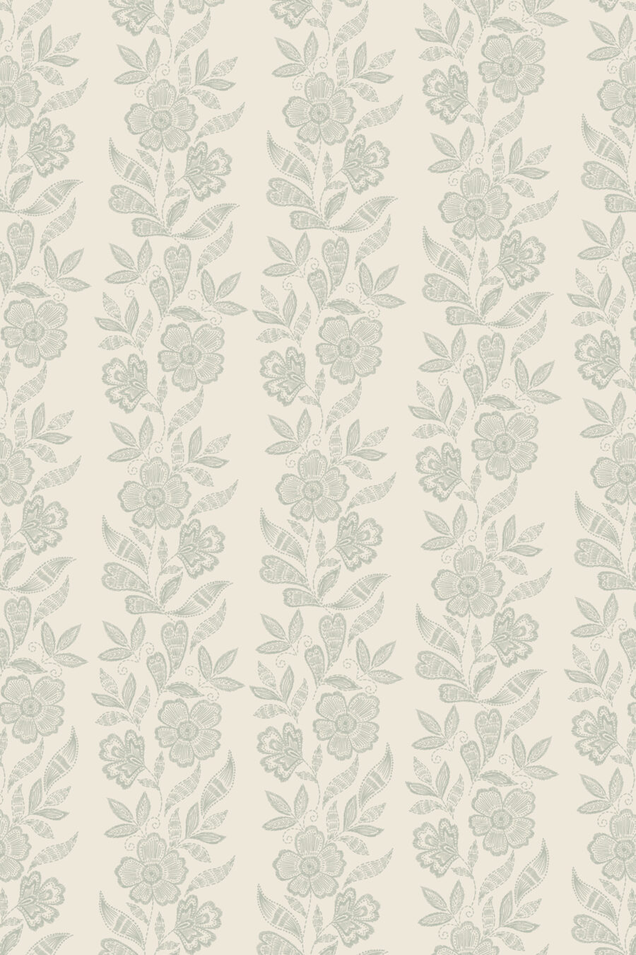 Dilys Pebble Wallpaper pebble background with light green flower and leaf pattern