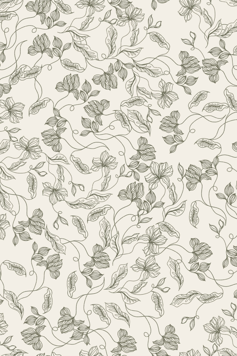 Elena Light Green Wallpaper cream background with light green floral design