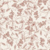 Elena Wallpaper with cream backgroudn and dark red floral design