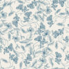 Elena Wallpaper with cream background and teal floral design