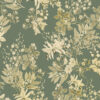 Iris Soft Green Wallpaper with beige and light green flowers