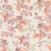 Mina off white wallpaper with light pink, green and muted orange fern design