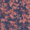 Mina Rouge wallpaper with dark background and orange red fern design