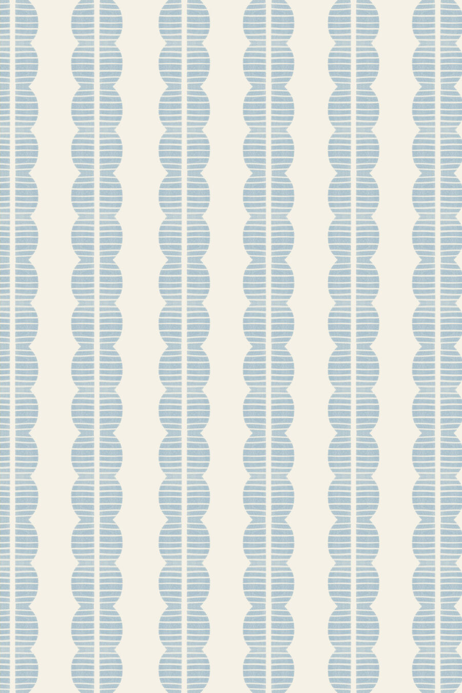 Rosalie Soft Blue Wallpaper with cream background and light blue repeating abstract pattern