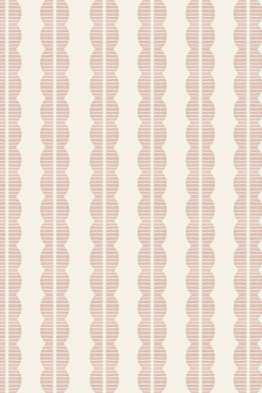 Rosalie Soft Pink Wallpaper with cream background and light pink repeating abstract pattern