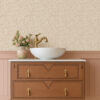 Elsie Wallpaper Bathroom Soft Pebble