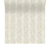 cream Dilys wallpaper with beautifil floral pattern in darker colour arranged in columns across the roll