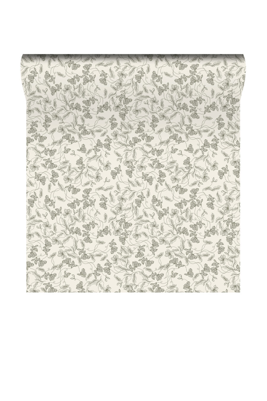 Elena light green wallpaper with delicate darker green flowers