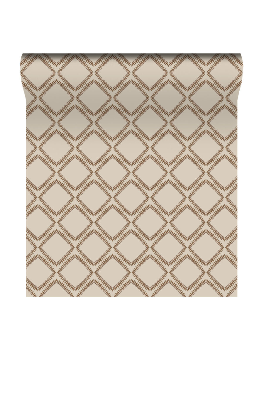 Cream Florence wallpaper with striking pattern in a darker brown
