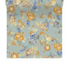 Beautiful teal Lottie wallpaper with rick mustard yellow, cream and blue and white floral design