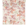 cream floral wallpaper with pink, orange and green leaves called Mina wallpaper