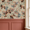 Orla Light Wallpaper Red Panelling