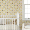 Jude Butter Yellow Insect Check Wallpaper