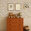 Molly Beige Seashell Check Wallpaper