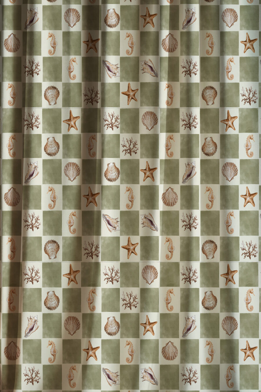 MOLLY SOFTGREENFABRICCURTAINS