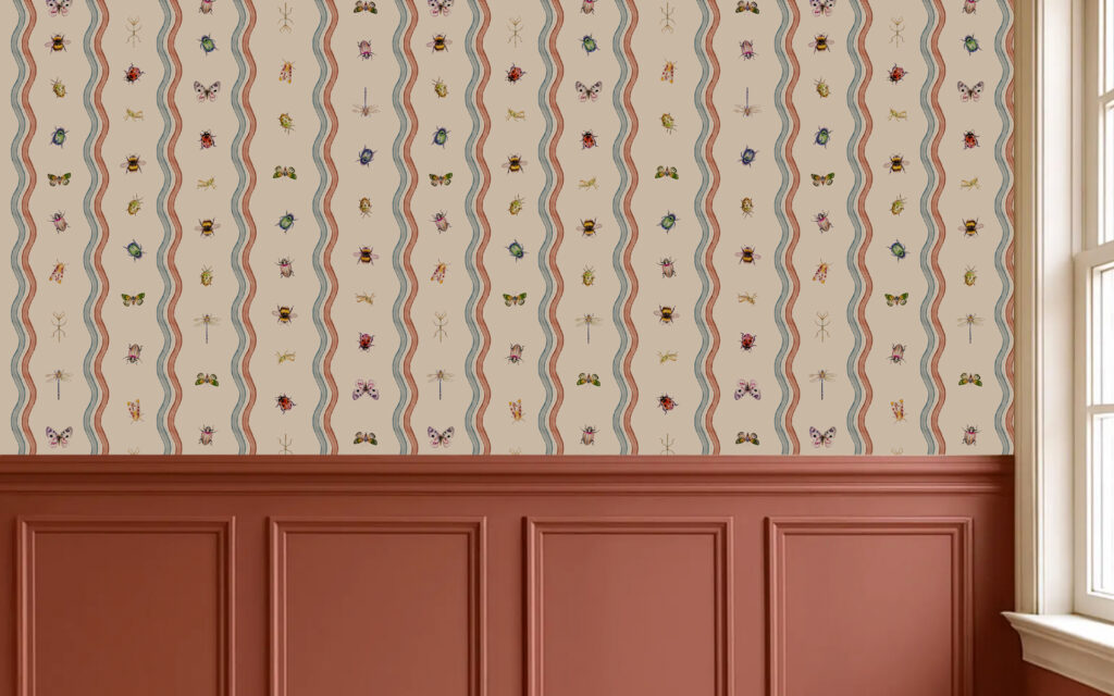 Ren wallpaper off white. Part of the curiosity home decor collections.