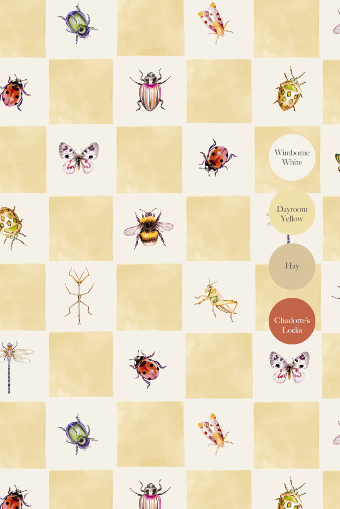 jude butteryellow Curate Space wallpaper and farrow & ball paint colours