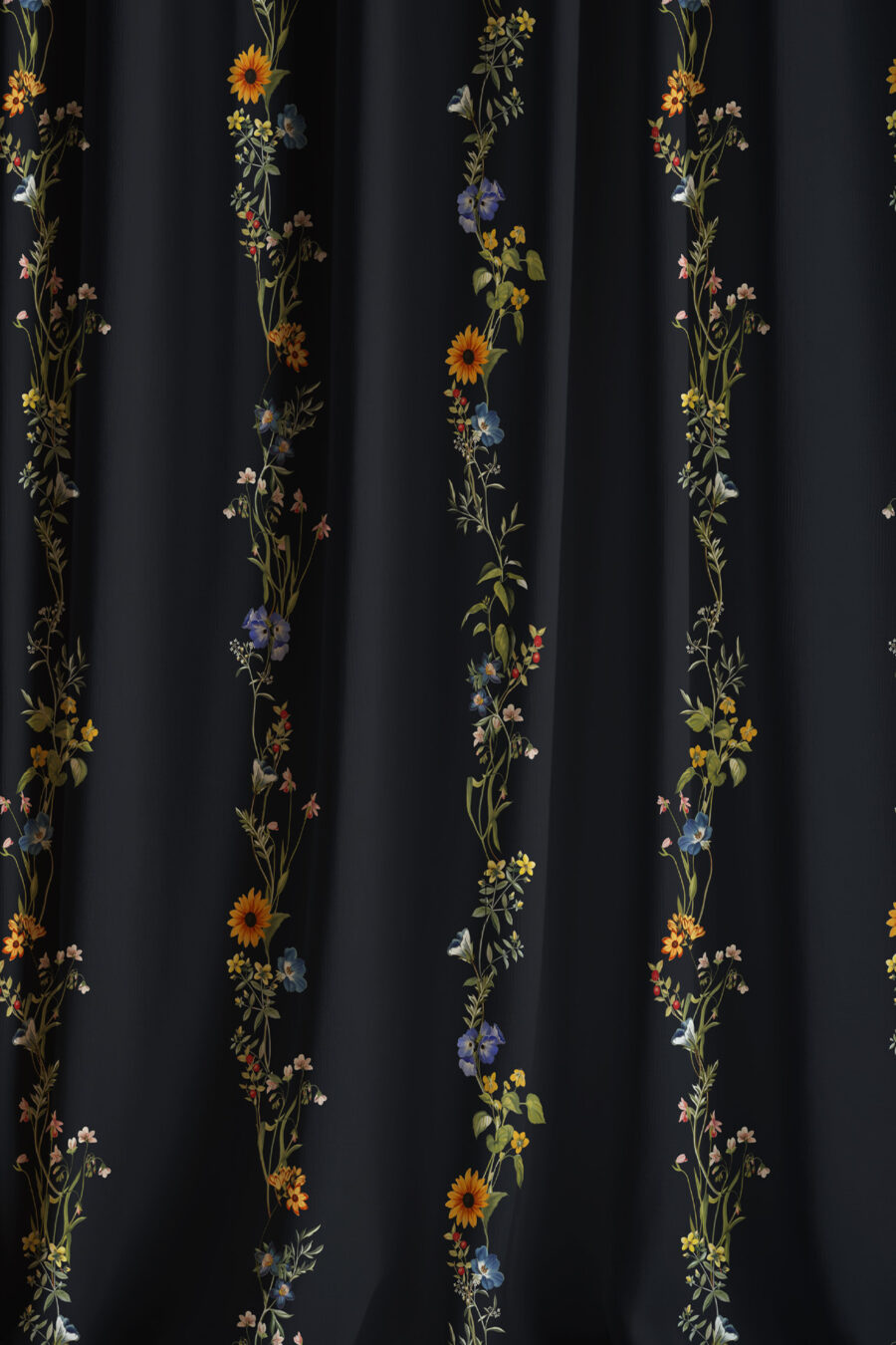 olive MIDNIGHT FABRIC CURTAIN ws