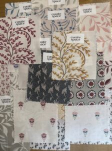 Fabric Samples by bespoke fabric design London based Curate Space